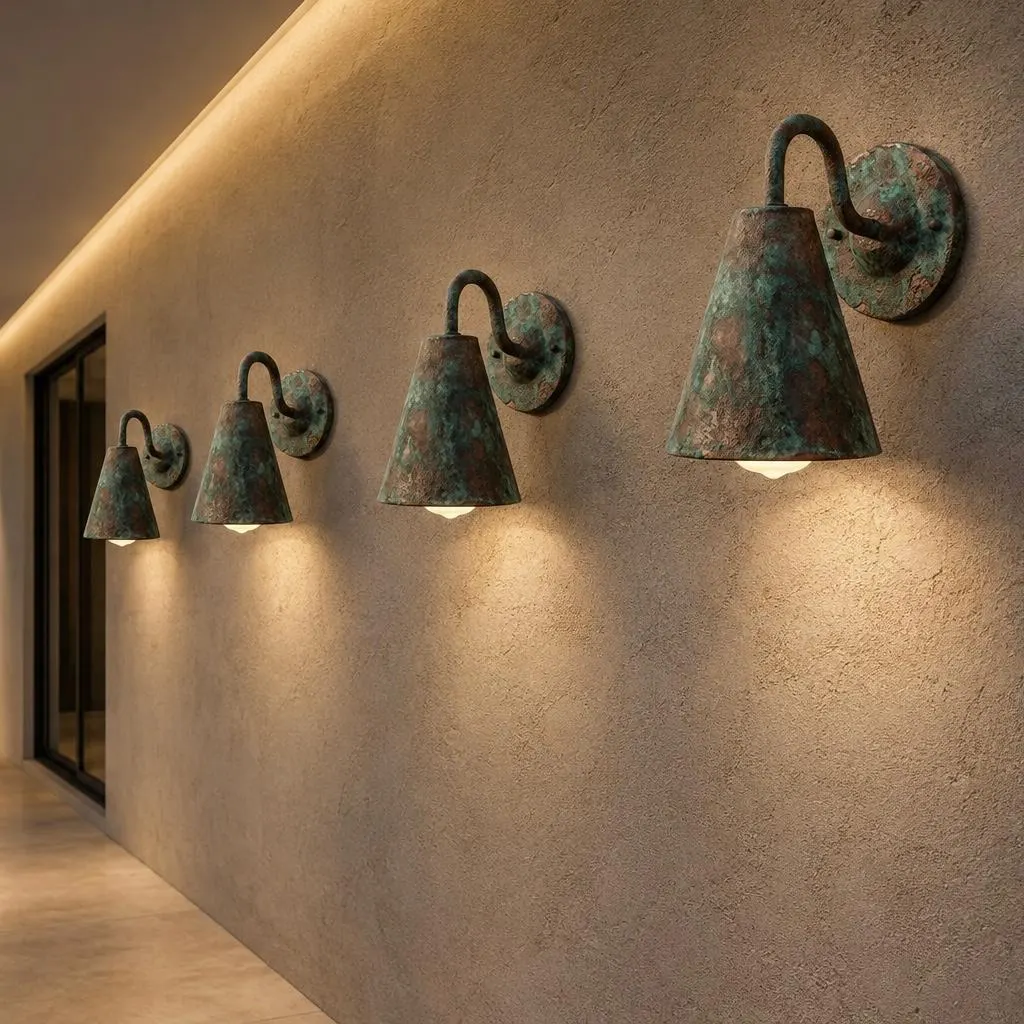 Handmade Red Copper Wall Sconce, Moroccan Rustic Outdoor Light, Vintage Copper Wall Lamp, Mediterranean Lighting, Garden Sconce