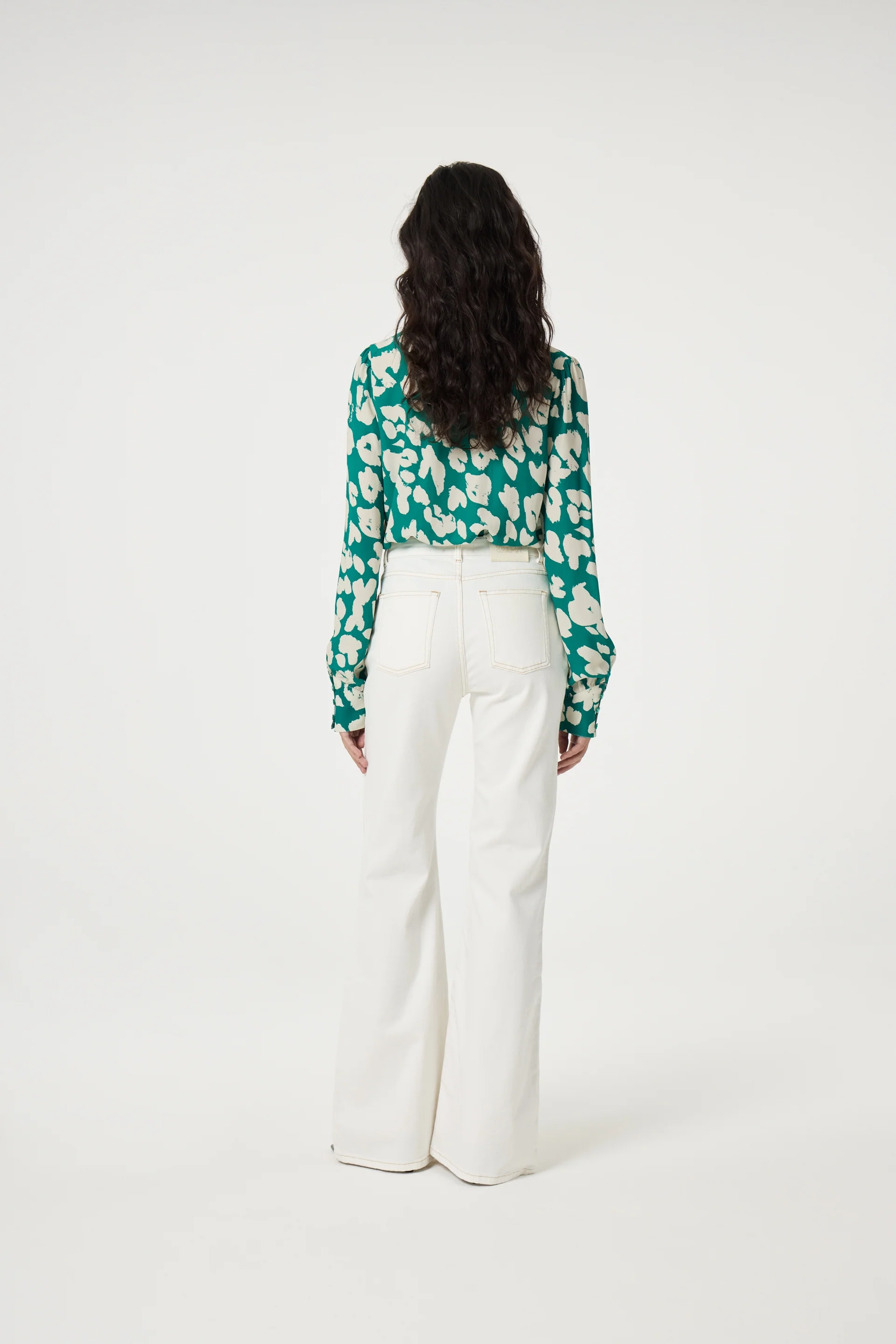 Coco Blouse | Evergreen/Cosy White