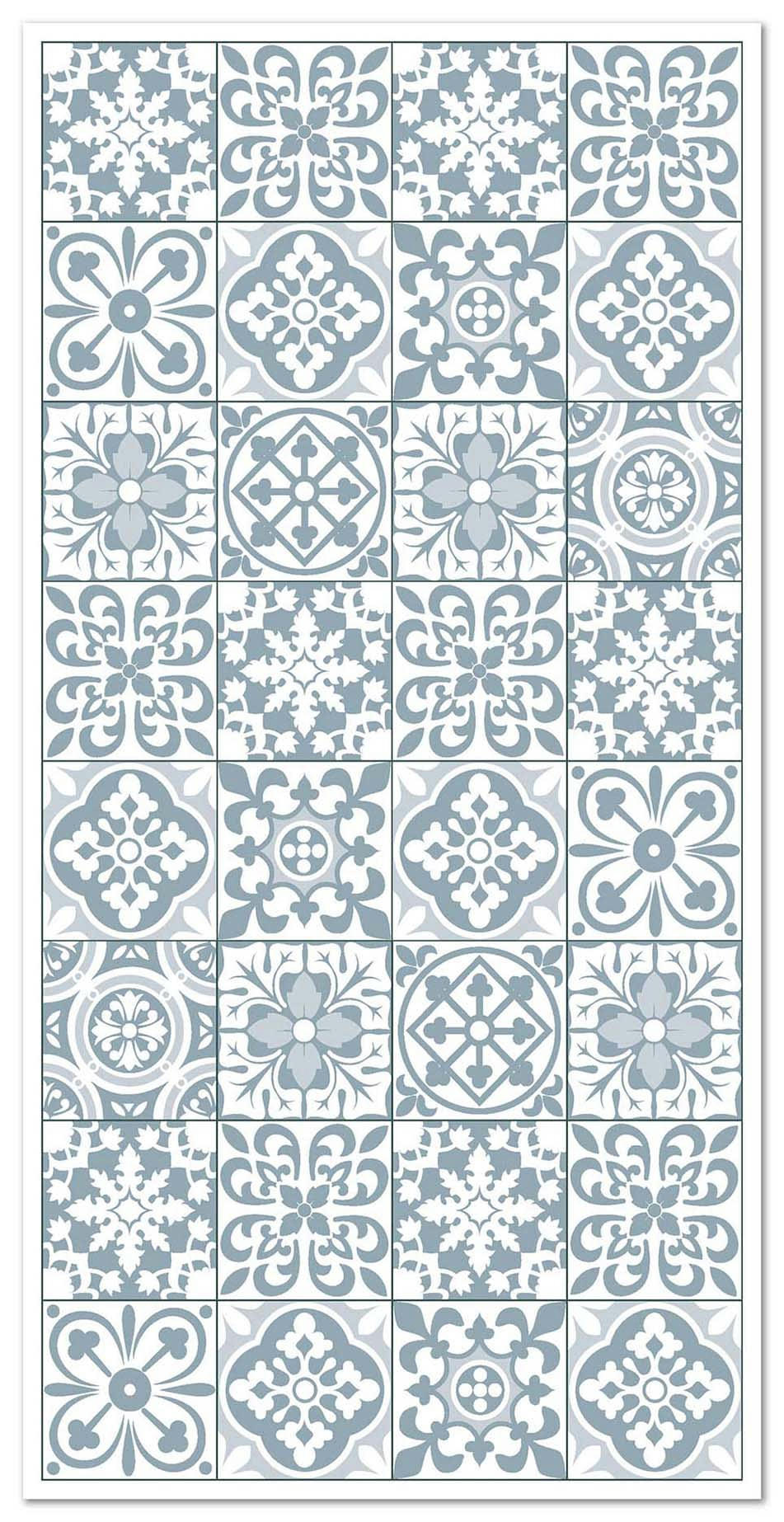 - Tapis vinyle carreaux ciments triana bleu 300x200cm