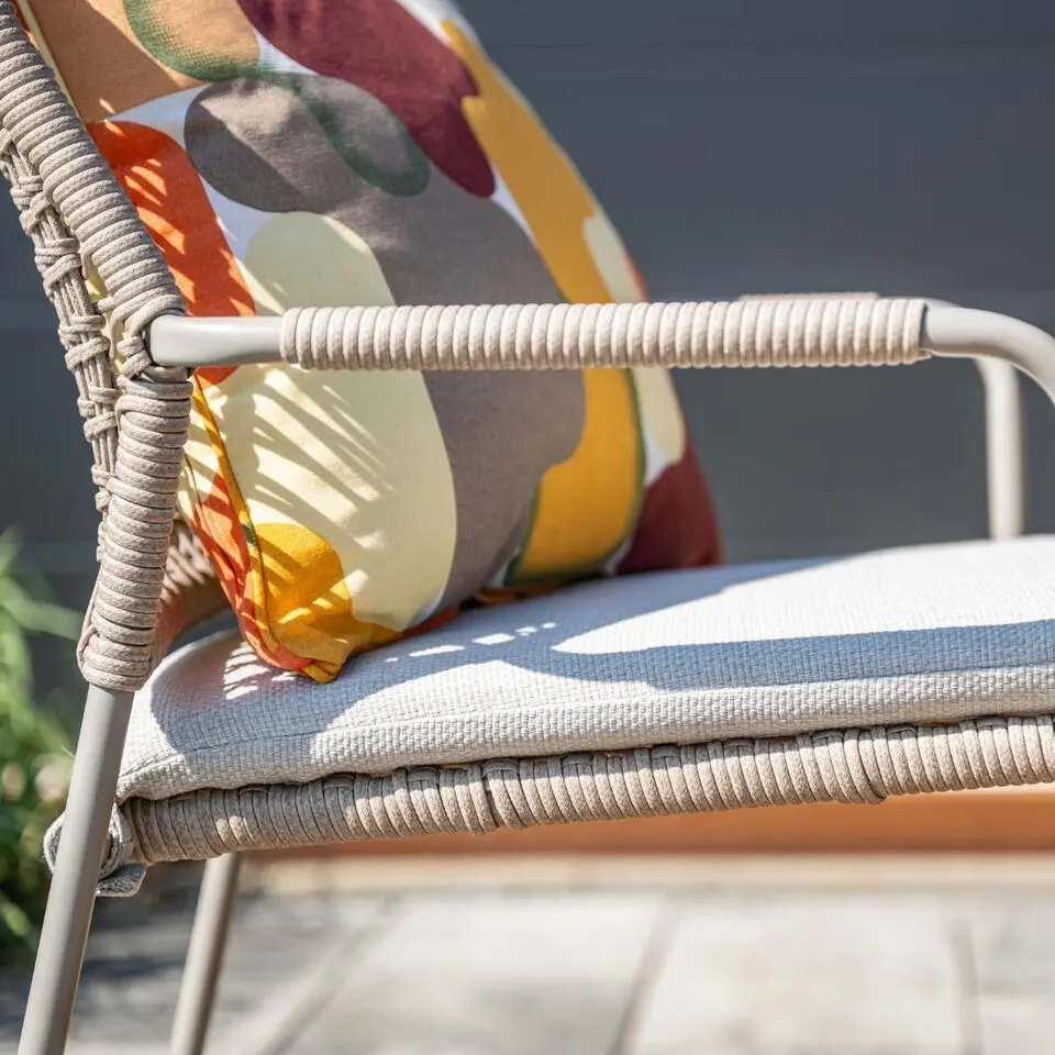 Garden Impressions Natas tuinstoel stapelbaar taupe - 2 stuks