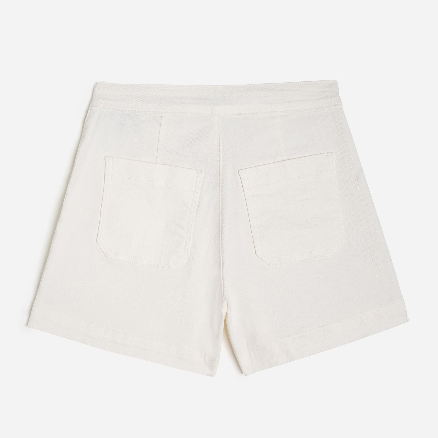 Short à pont TEXTO en jean blanc