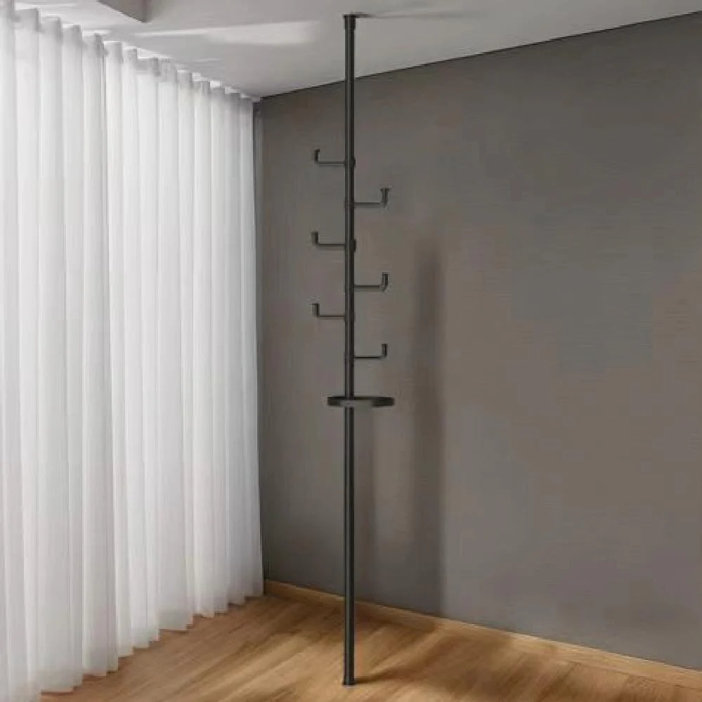 Adjustable Floor-to-Ceiling Drying Rack with Trays