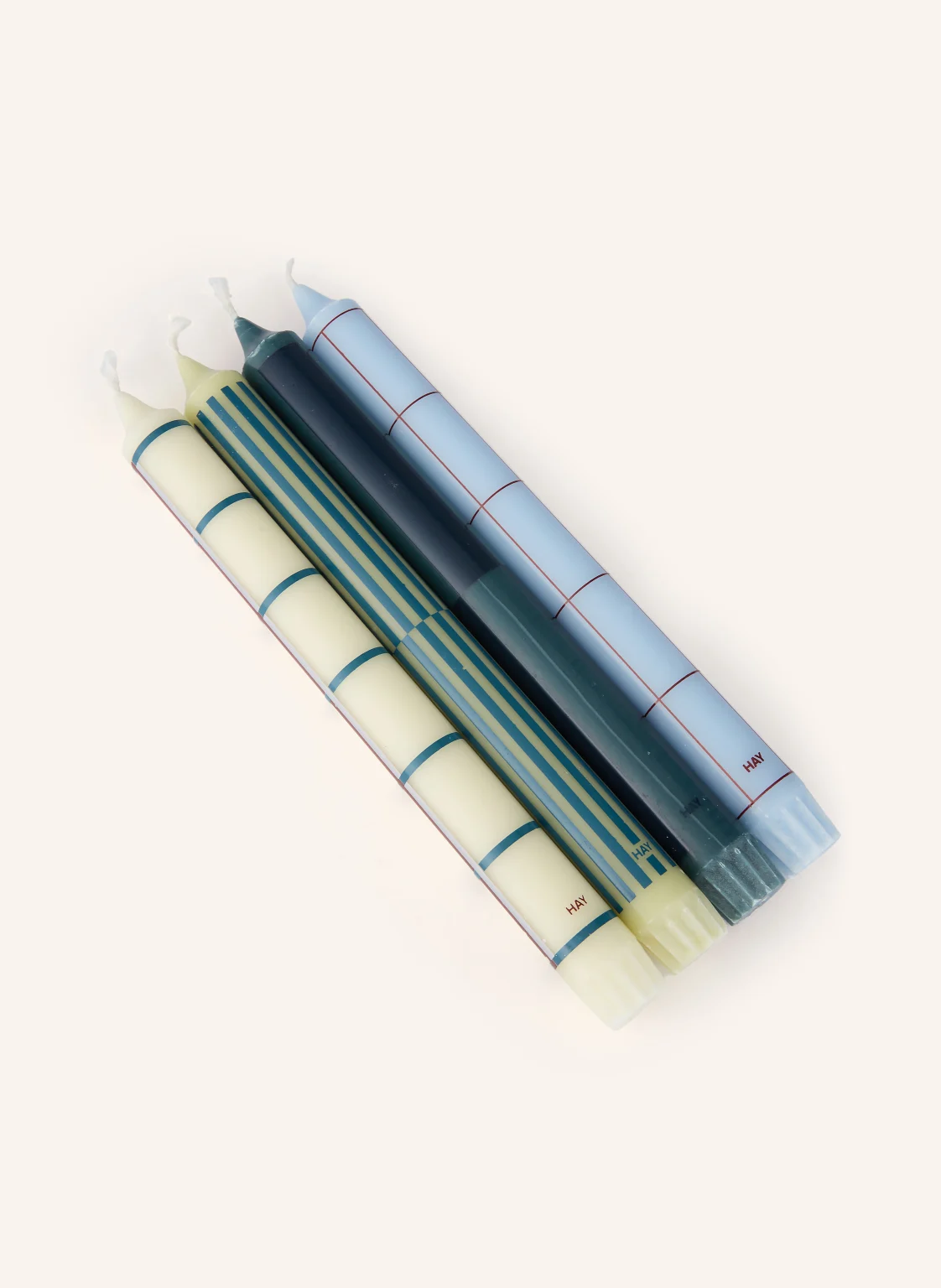 HAY 4er-Set Stabkerzen