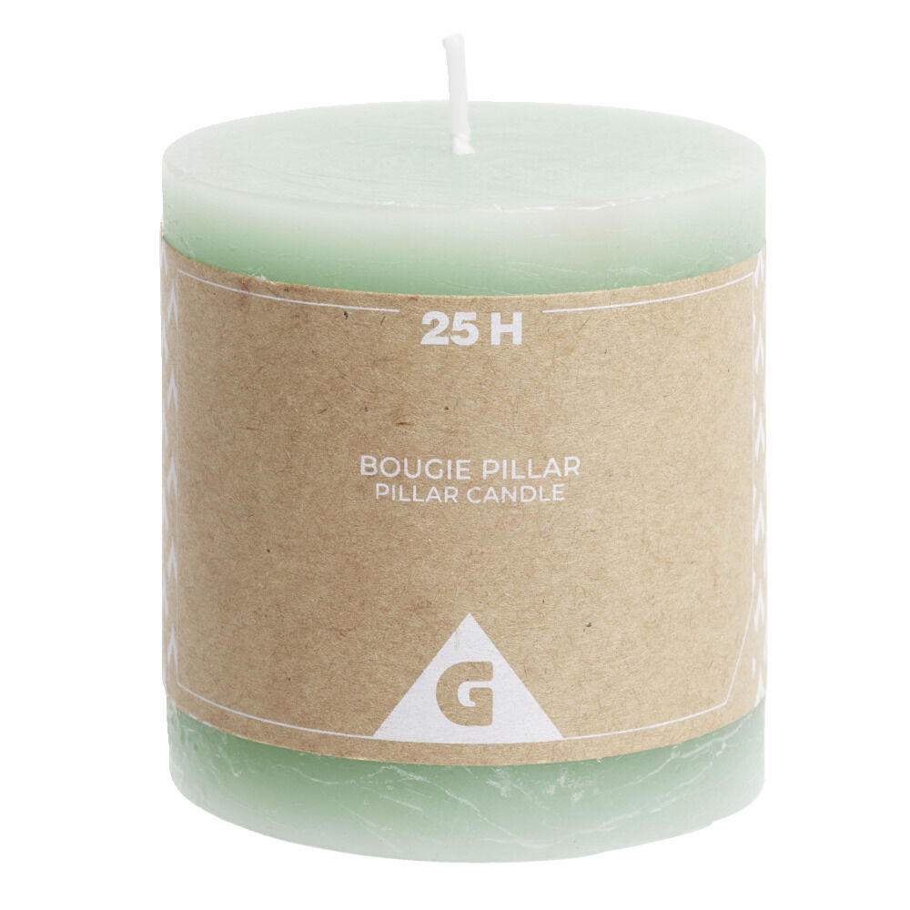 Bougie pillar verte 25H