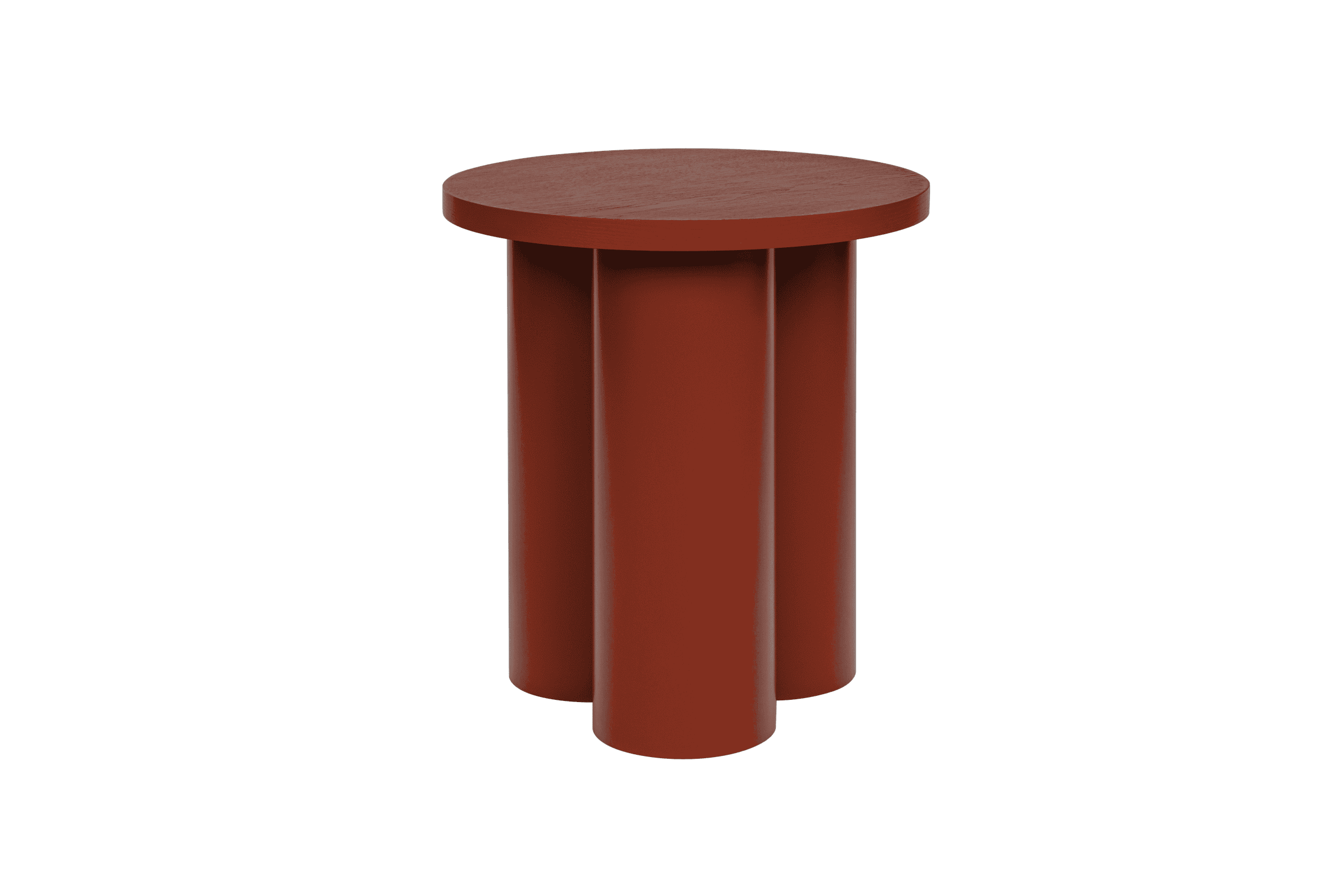 noo.ma Oly Stool - ronde multifunctionele kruk/zijtafel, Auburn Red