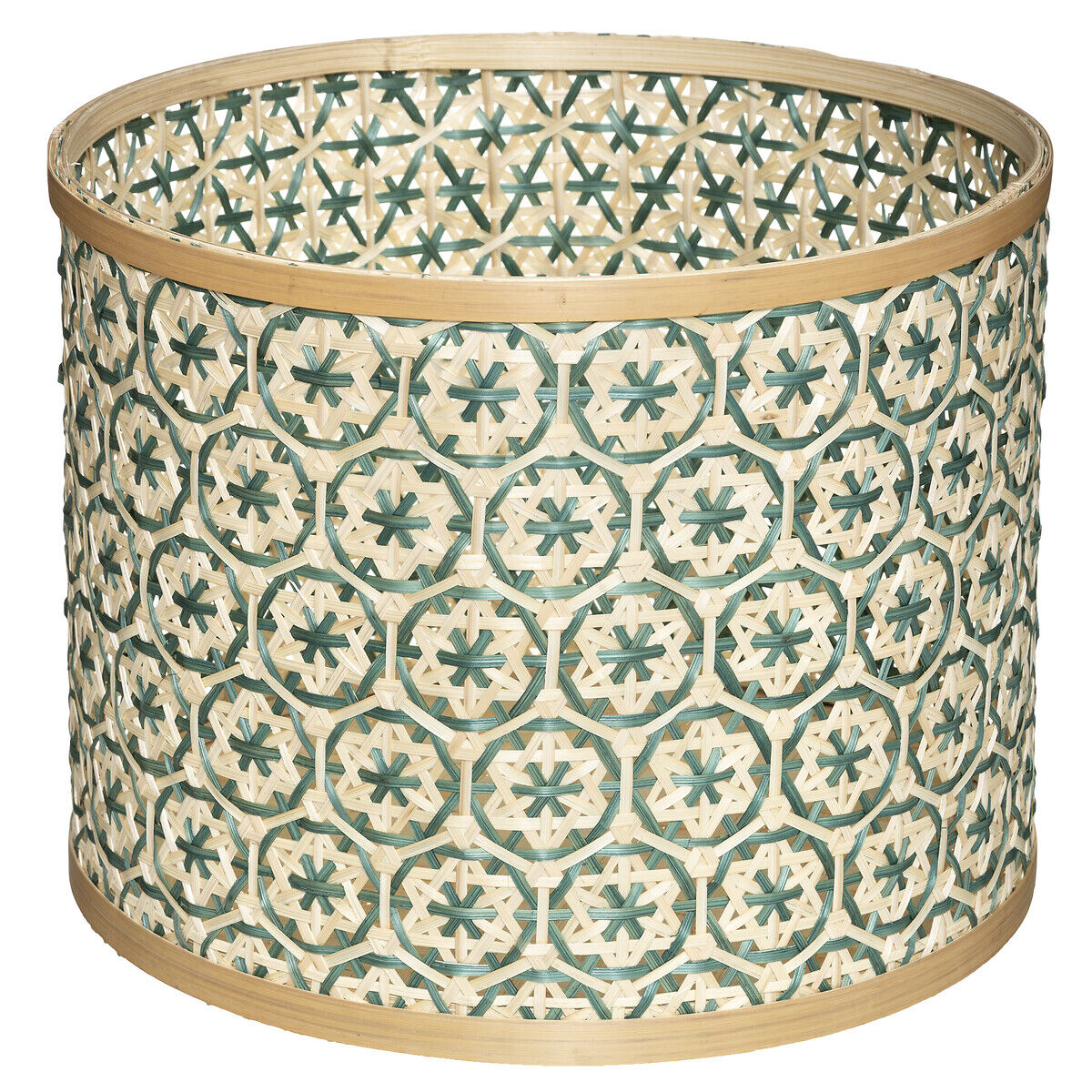 Cesto redondo decorativo em bambu