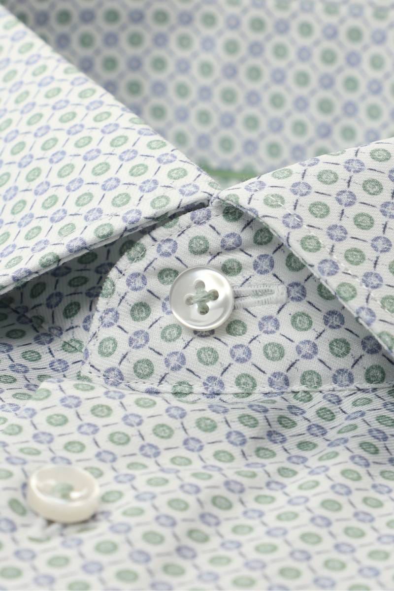 ETERNA Comfort Fit Hemd hellgrün, Bedruckt (super langer Arm)
