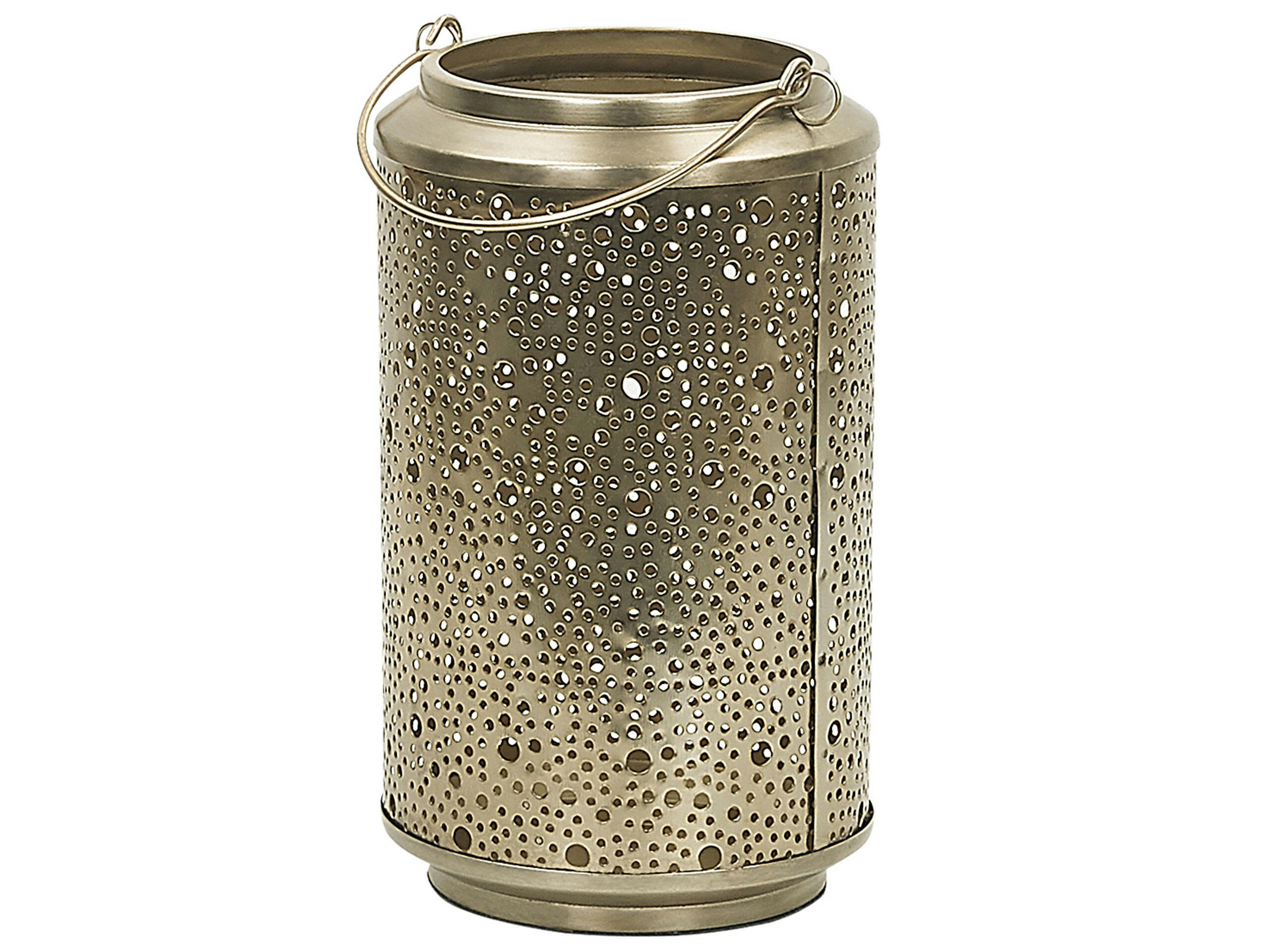 CORFU - Lanterne décorative en acier doré H25cm