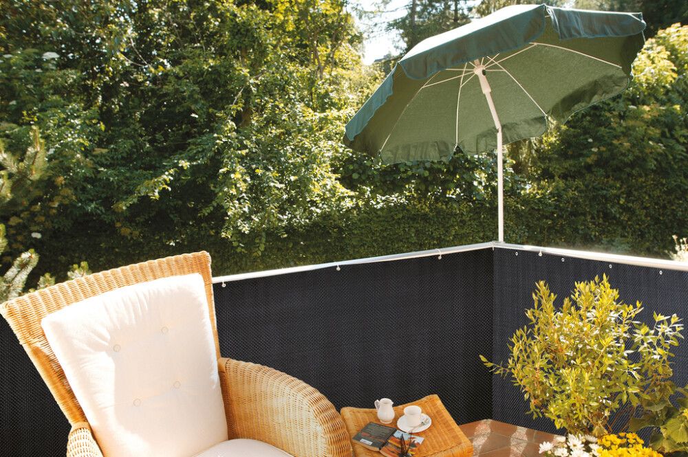 LEVEGG VIDEX RATTAN/MESH 90X300CM SVART