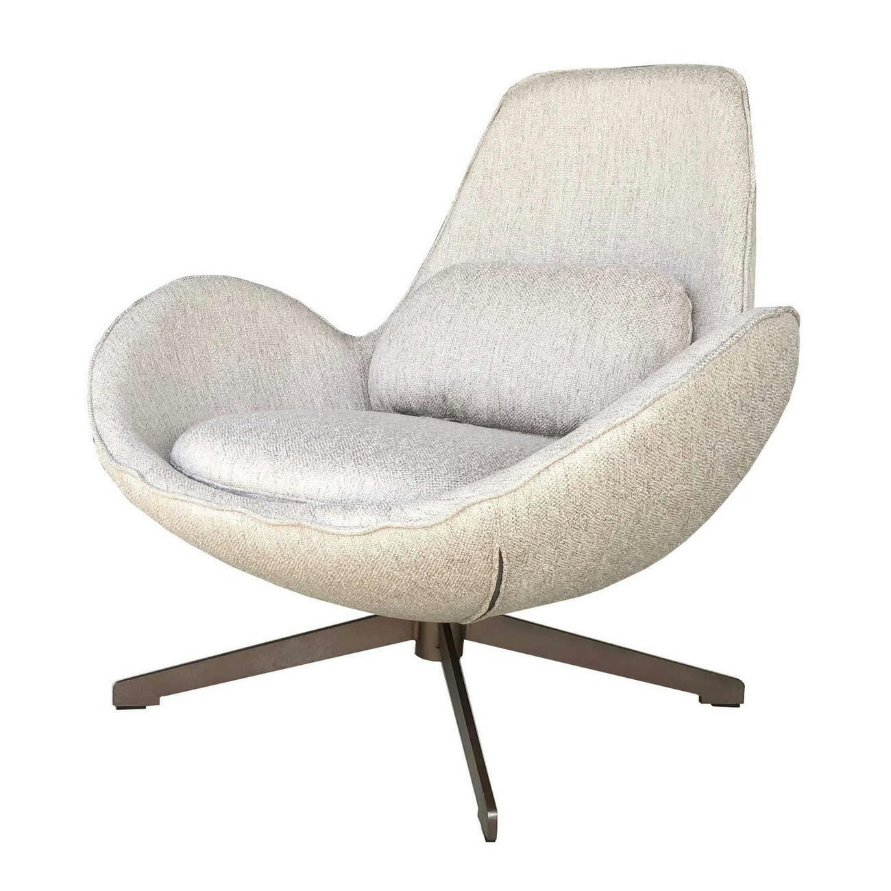 SPACE - Fauteuil rotatif en tissu beige