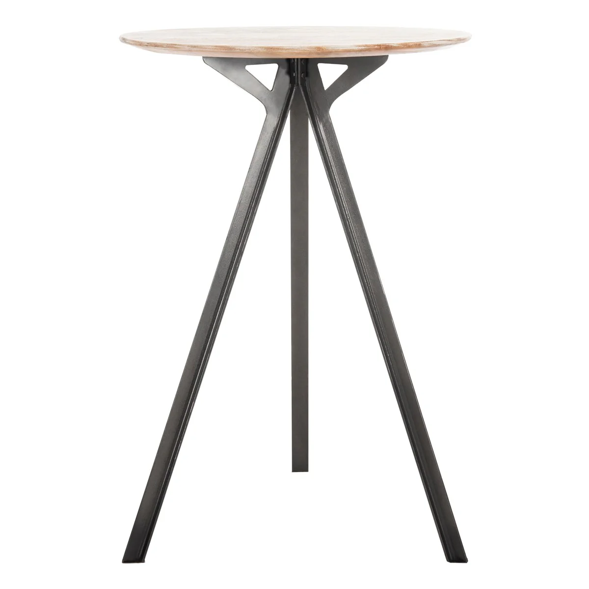 SAFAVIEH Oneta Tripod Pub Table - Grey Wash - 27.5 x 27.5 x 42 - 28Wx28Dx42H