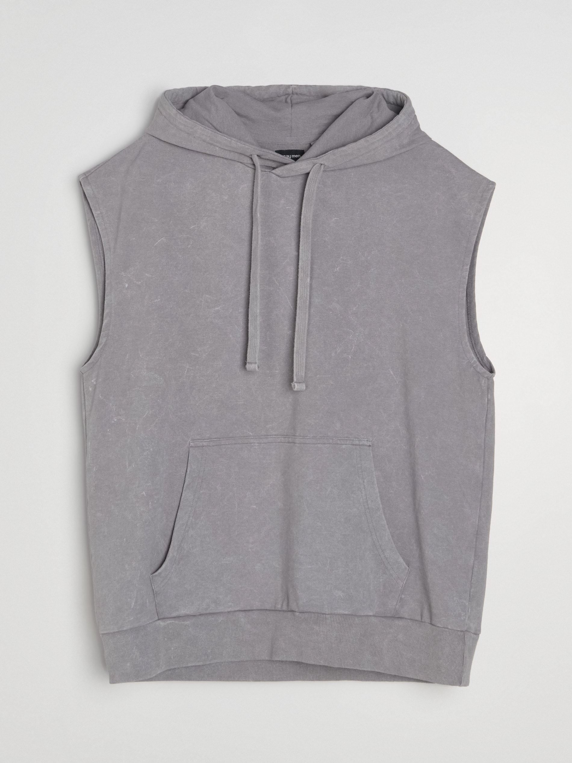 Bluza z kapturem bez rękawów z dzianiny terry