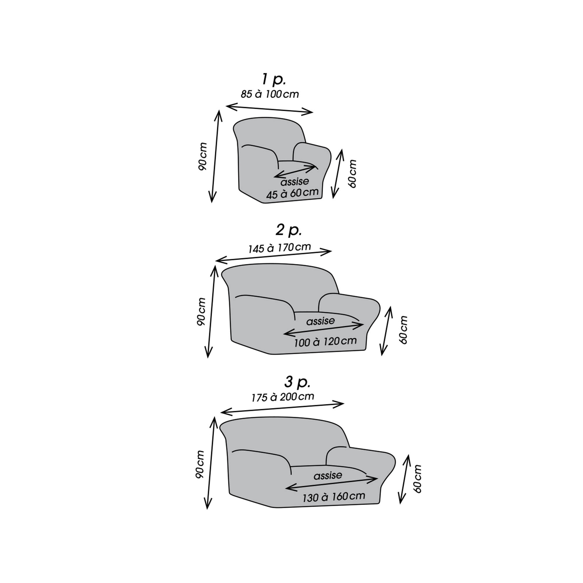 Housse préformée matelassée - fauteuils et canapés