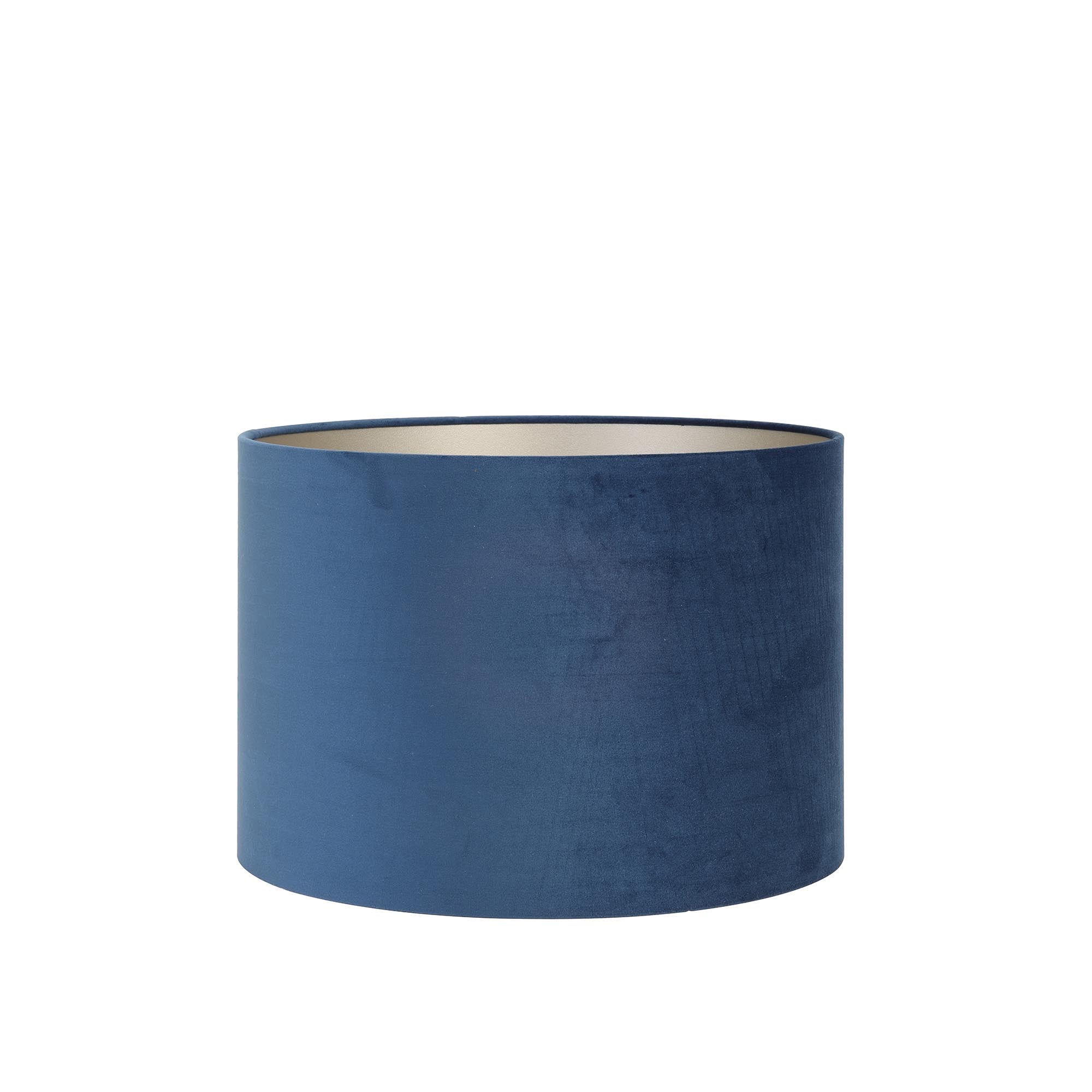 Light & Living lampenkap Velours - blauw - Ø30cm