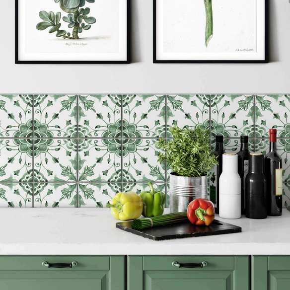 Fliesenaufkleber »Florale Muster«, selbstklebend