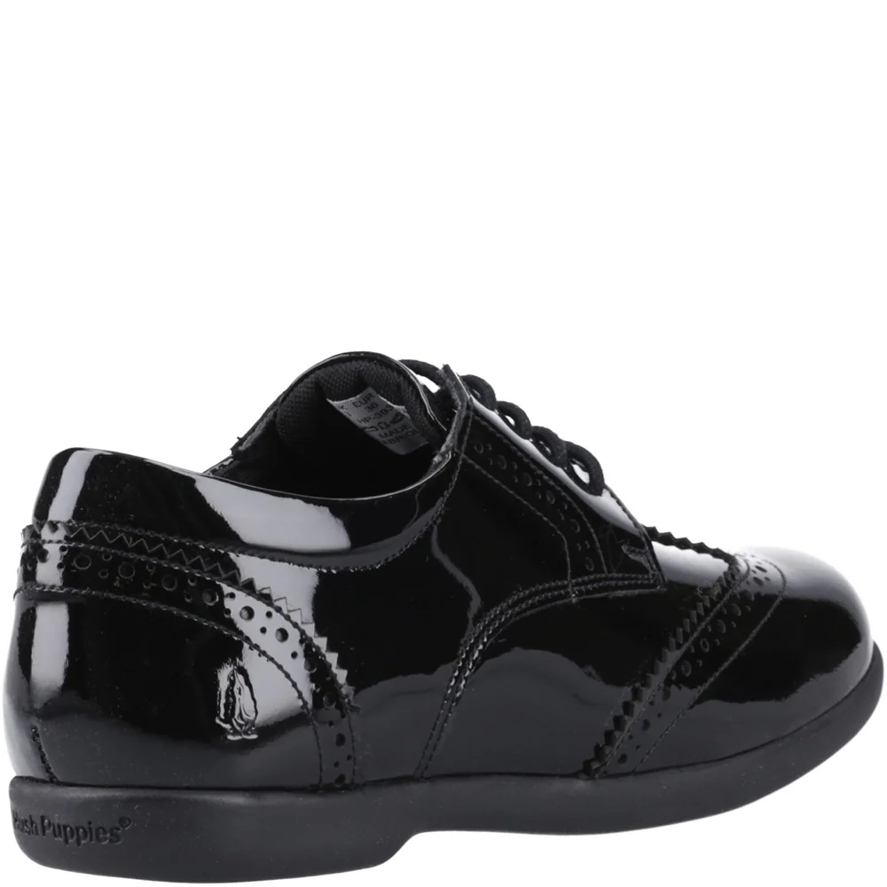 Hush Puppies Bridget Patent Senior School Shoes