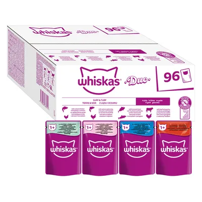 Whiskas Duo Pouches Jumbo Pack 96 x 85g