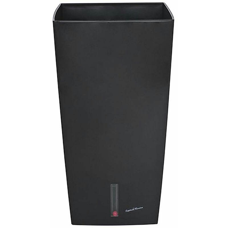 - Pot en plastique carré avec réserve d'eau 52 cm eva noir