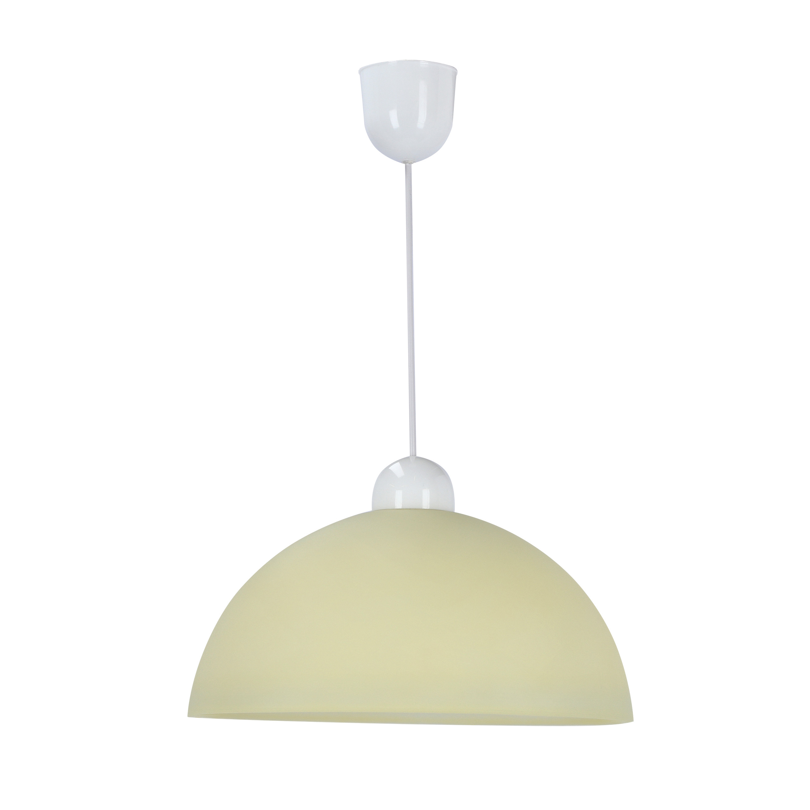 Lampa wisząca Vanilia kremowy klosz biało-kremowa 1xE27x60W IP20 Candellux