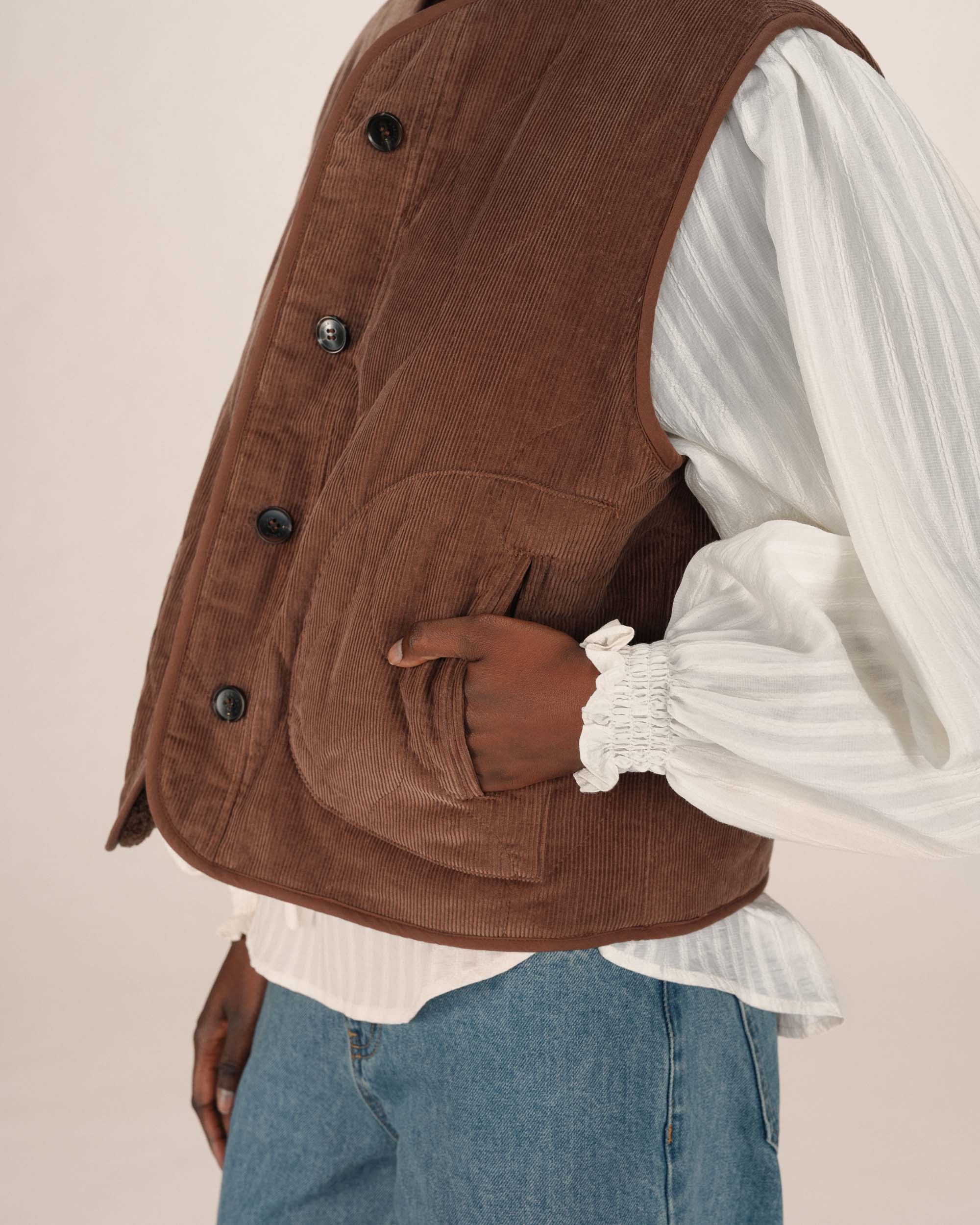 Veste matelassée chocolat Seth