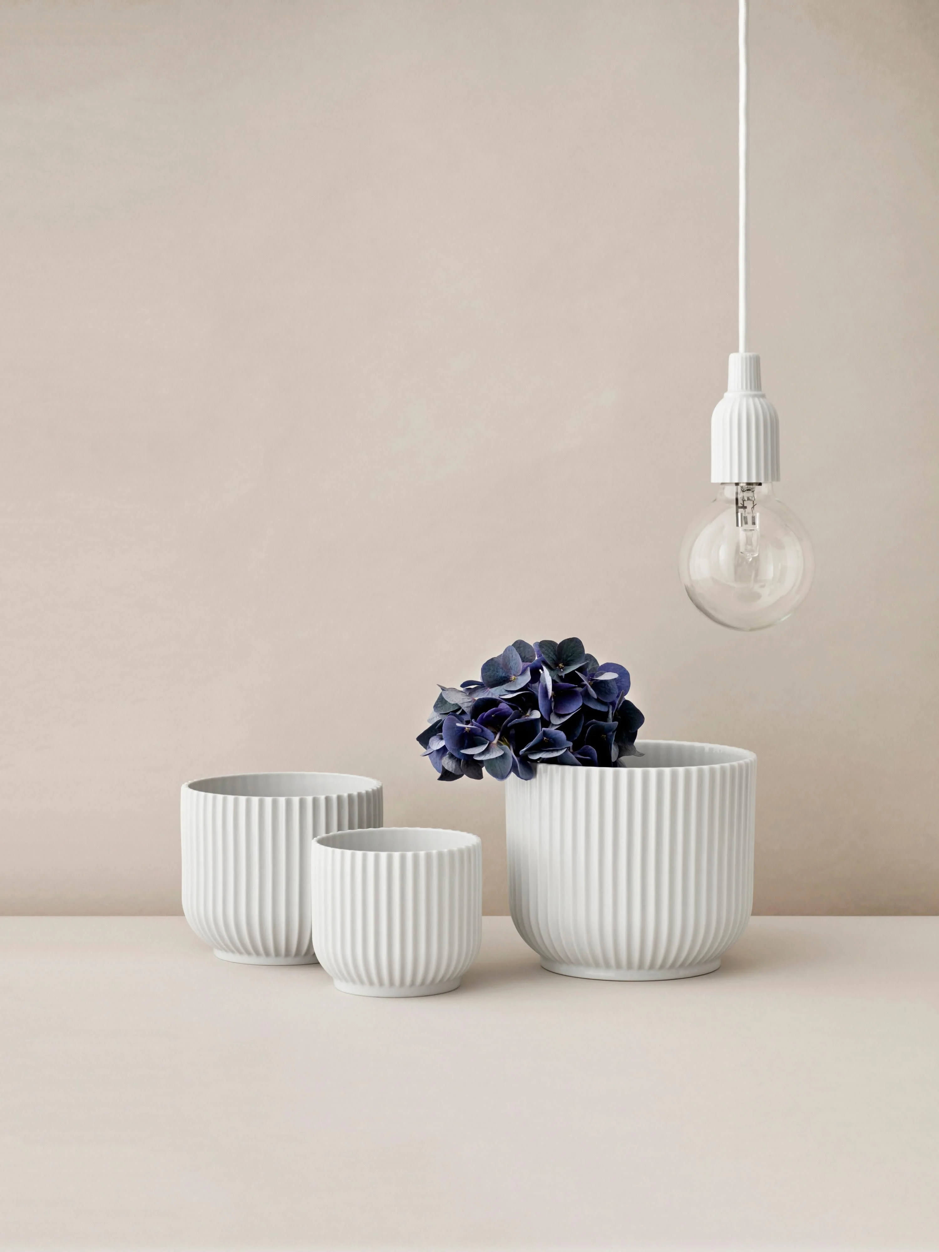 Porzellan-übertopf Lyngby, H 16 cm
