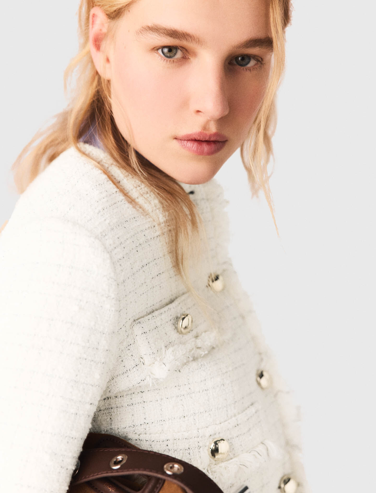 Veste courte en tweed