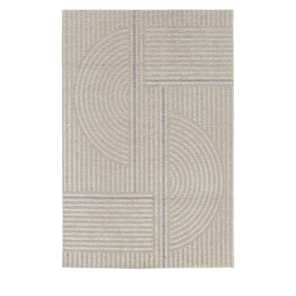 TONGA - Tapis contemporain à motif géométrique beige 160x230 cm