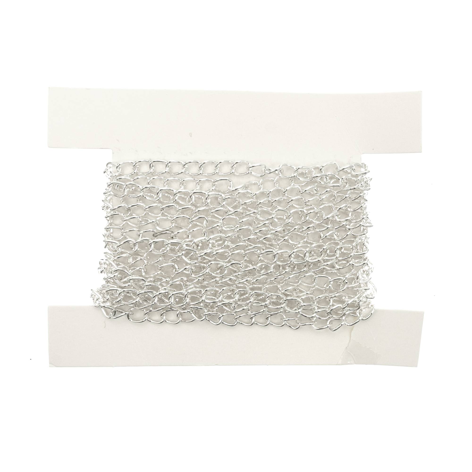 Silver Plated Heavy Curb Chain 4.5mm x 3m