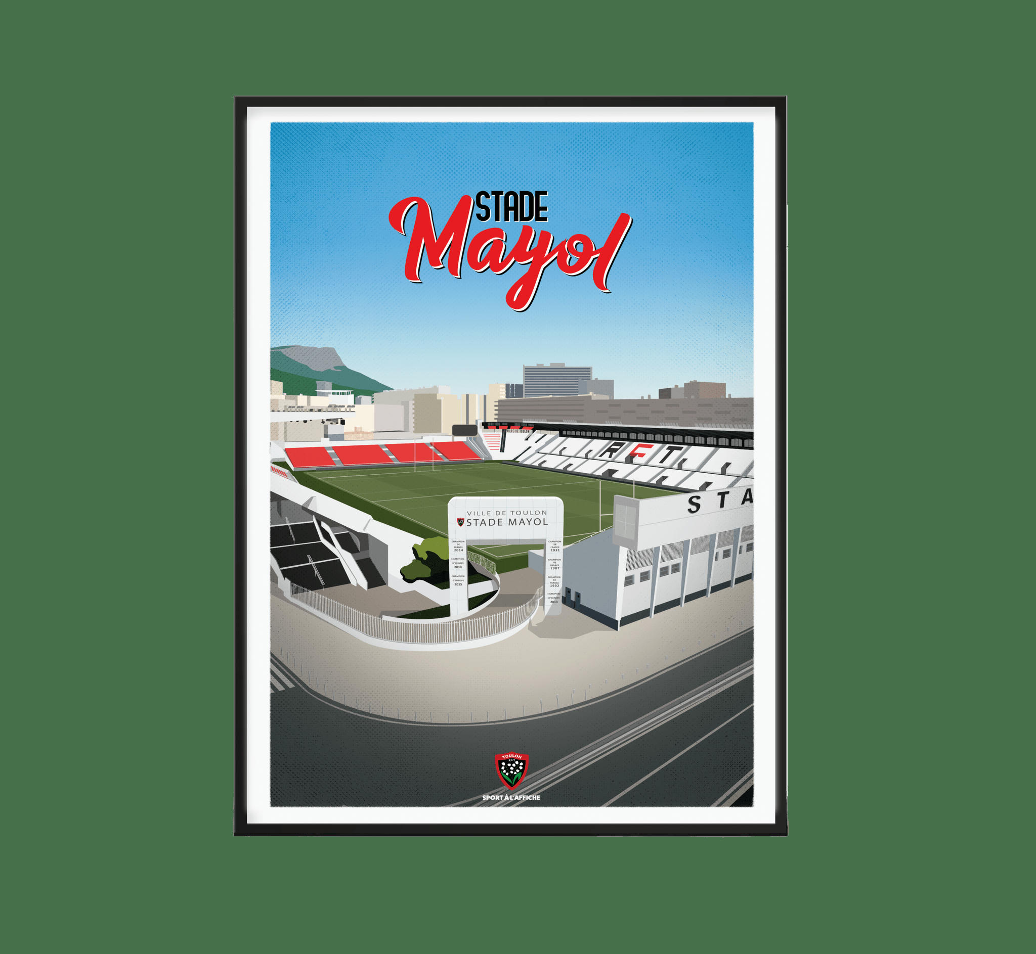 RCT - Affiche Rugby RC Toulon - Stade Mayol 40 x 60 cm