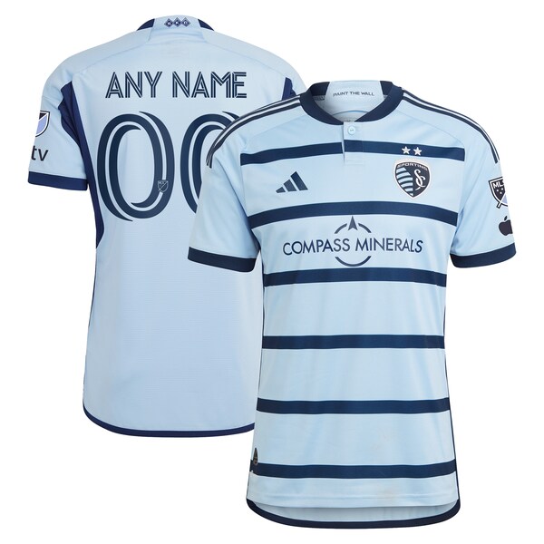 Sporting Kansas City adidas 2024 Hoops 4.0 Authentic Custom Jersey - Light Blue