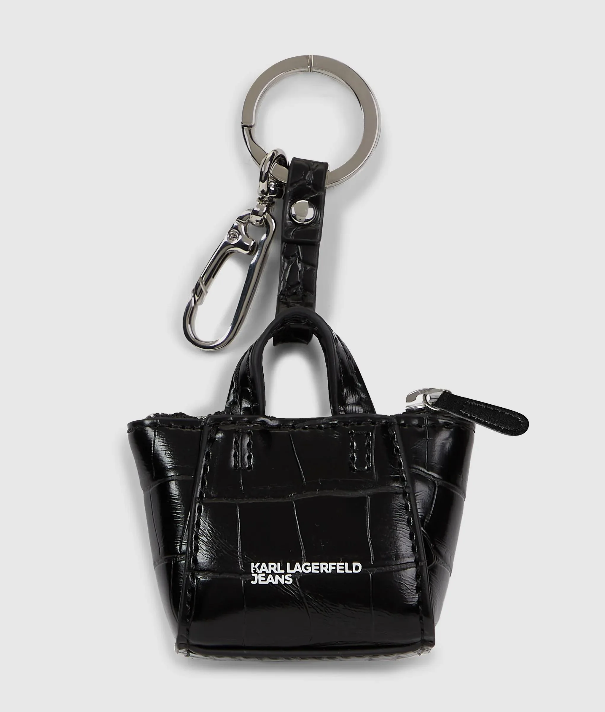 Porte-clés pour sac en toile avec citation Karl