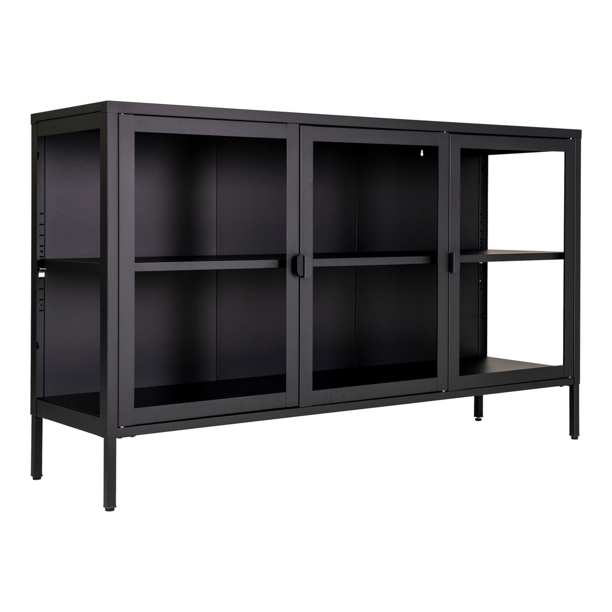 Rebellenclub Dressoir Röjan - 140 x 85 cm - Zwart Staal