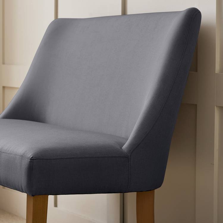 Habitat Alec Fabric Dining Bench - Charcoal