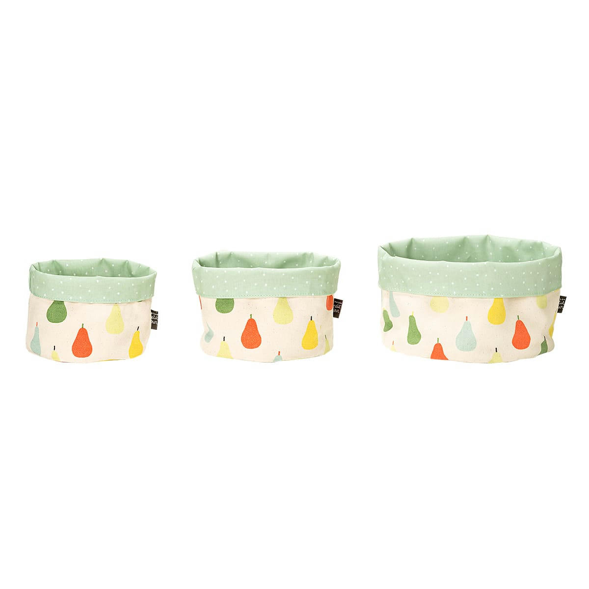 POIRES - 3 corbeilles gigognes coton multicouleur