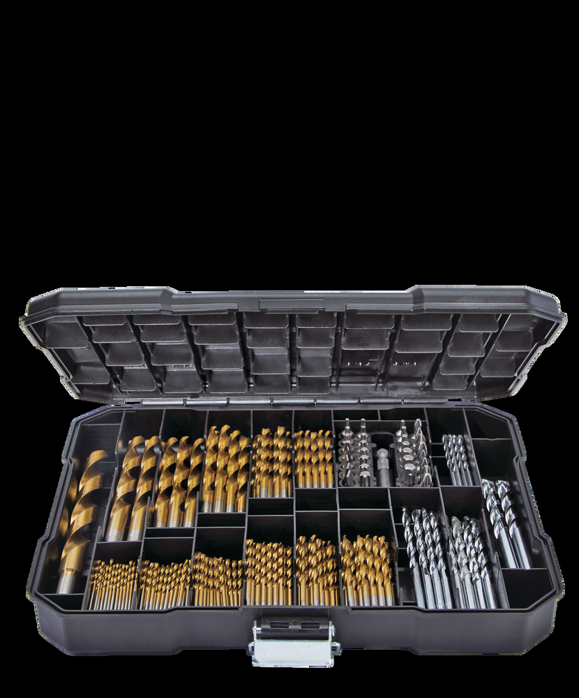Mastercraft Titanium-Nitride Coated Drill & Drive Set for Wood, Metal, Plastic, Masonry, 170-pc