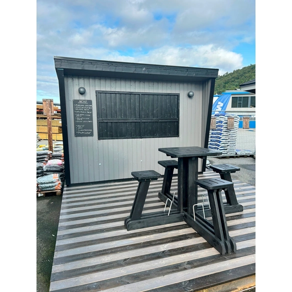 Marktstand »Kira«, Aufstellmaße BxTxH: 355 x 290 x 264 cm, lackiert, Holz