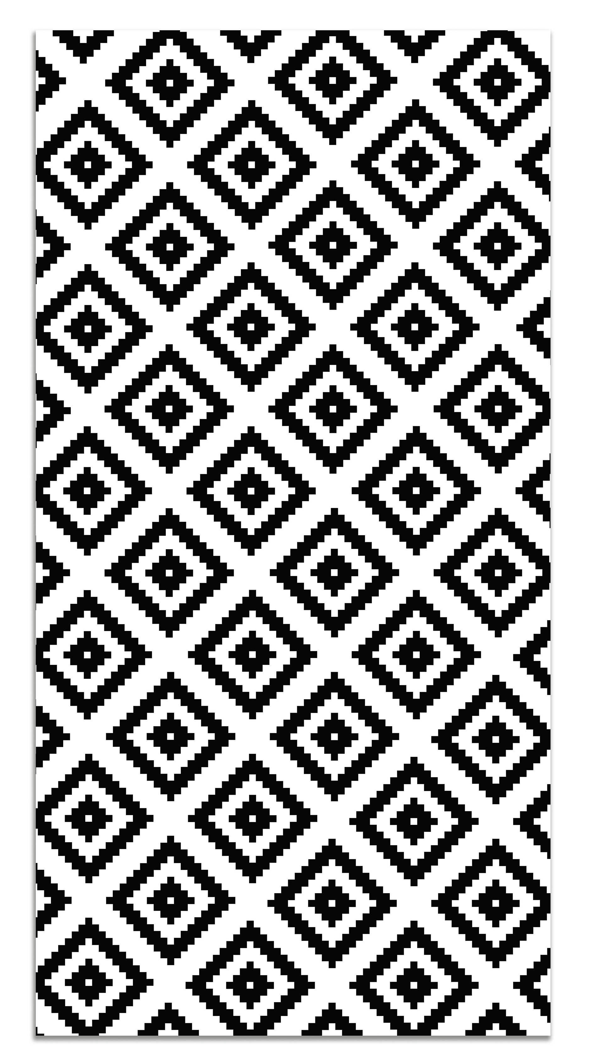 - Tapis vinyle carrés noirs 200x200cm