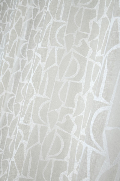 Firana PAXTON 140x260 cm beżowa geometryczna