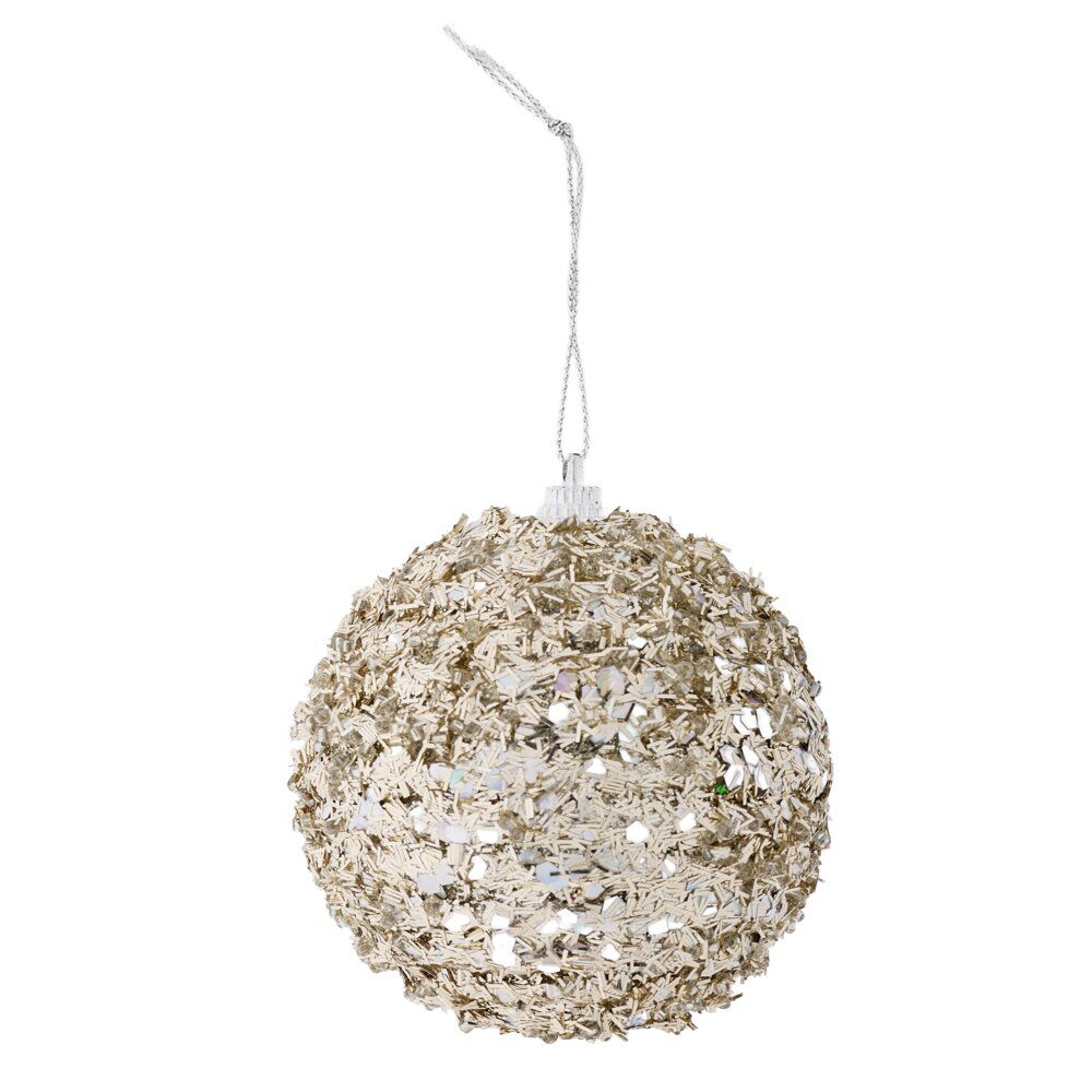 Boule de No&euml;l brillante Ø8cm (2 modèles)