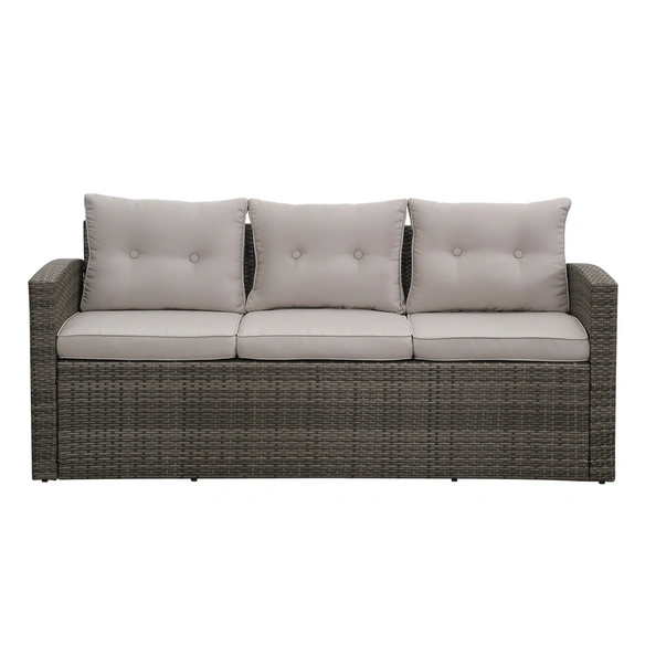 Gartenmöbelset »2615«, 6-teilig, Polyrattan/Textil/Metall