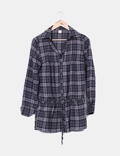 Camaïeu Gray checked shirt
