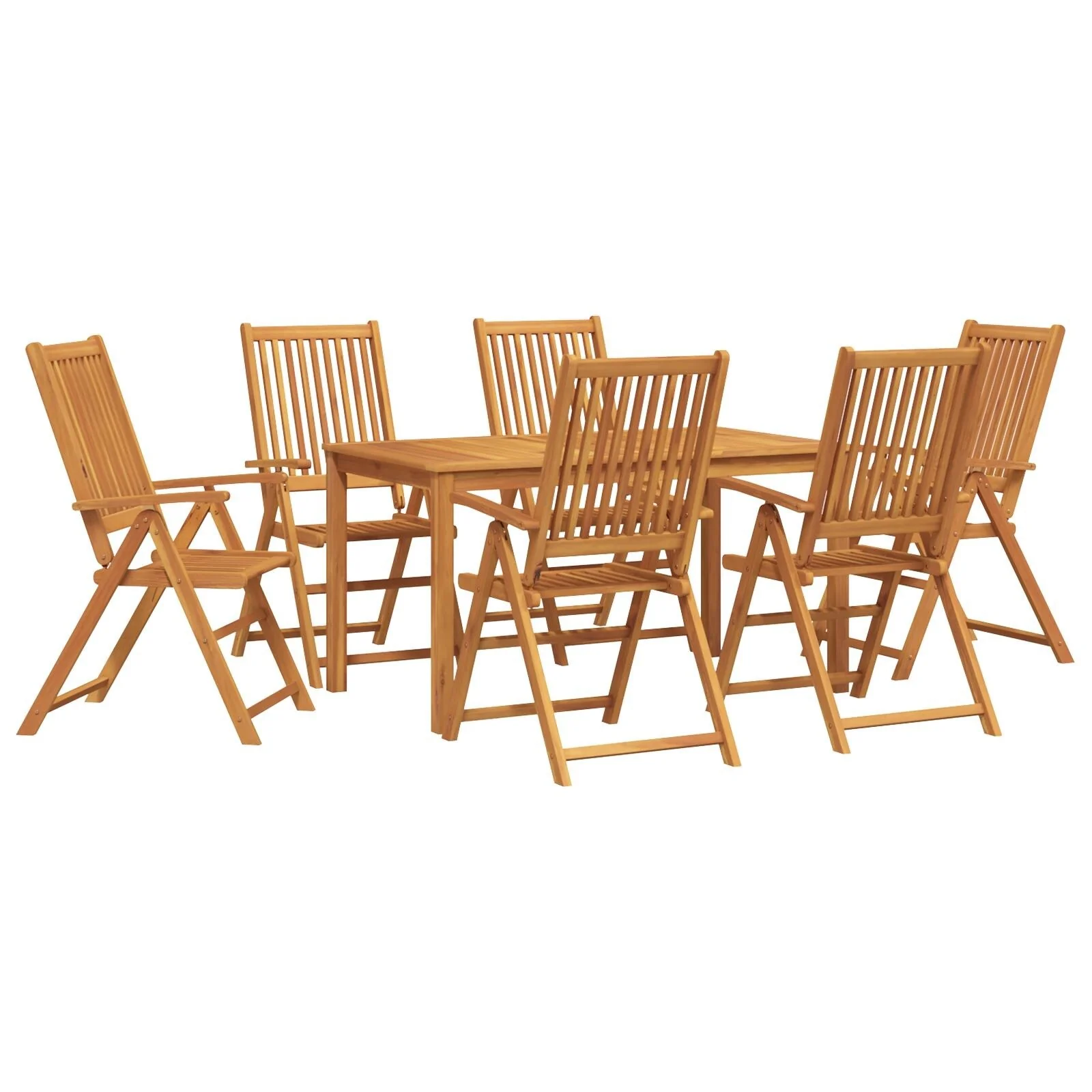 vidaXL 7 Piece Garden Dining Set Solid Wood Acacia