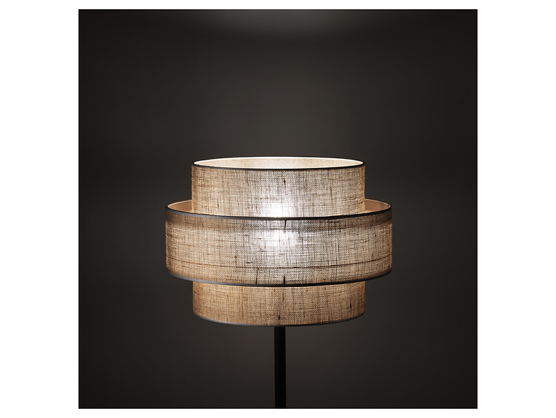 Lampa podłogowa Calisto Juta metalowa beżowa