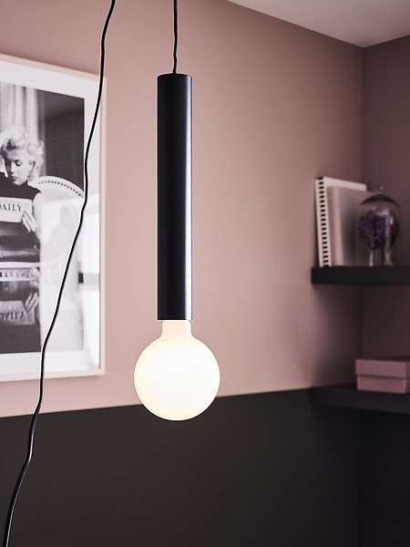 Lampa wisząca Sencillo metalowa czarna