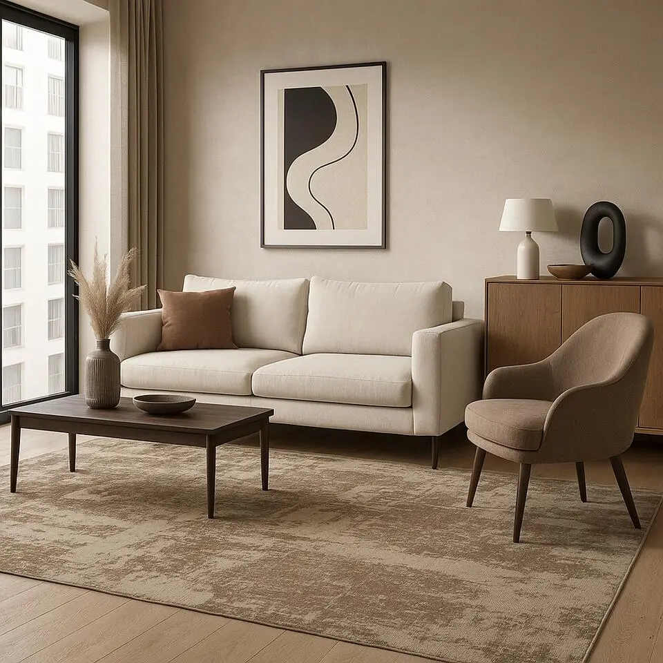 Dutch Lifestyle vloerkleed Lux 1 beige/grijs - 160x230cm