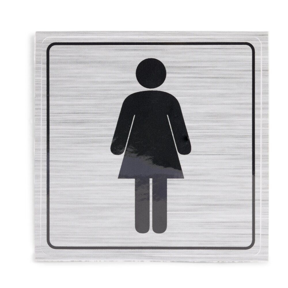 Signalétique adhésive "WC femme" - 8x8 cm