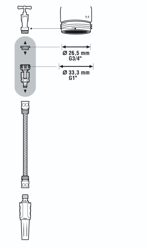 VINKLET KOPLING GARDENA 1/2"