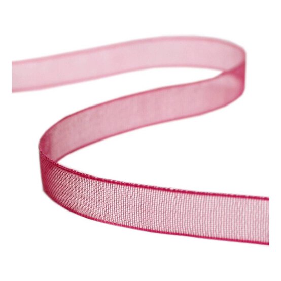 Wine Organdie Ribbon 6mm x 8m
