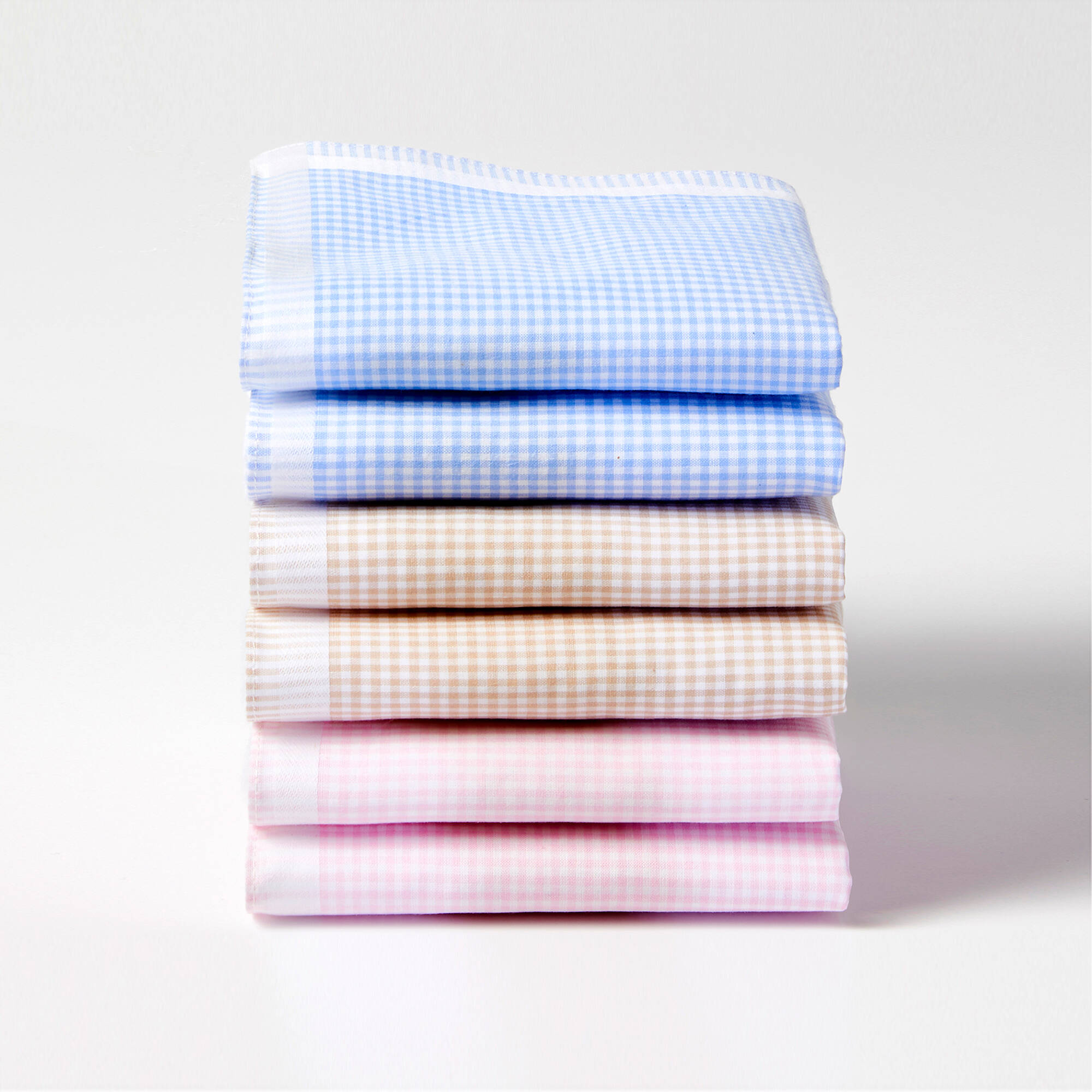 Mouchoirs vichy - lot de 6 ou lot de 12