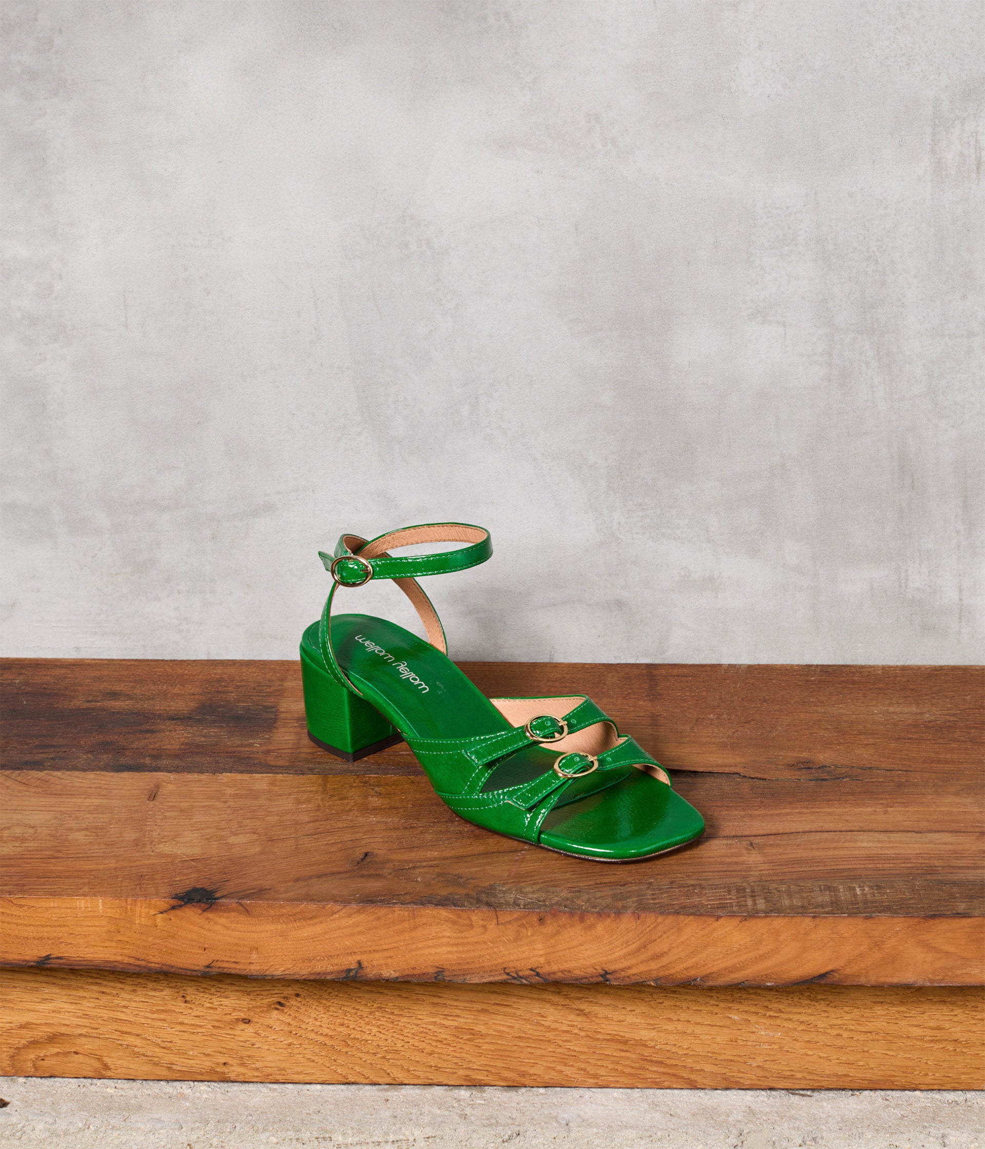Sandales vernies vertes Baris